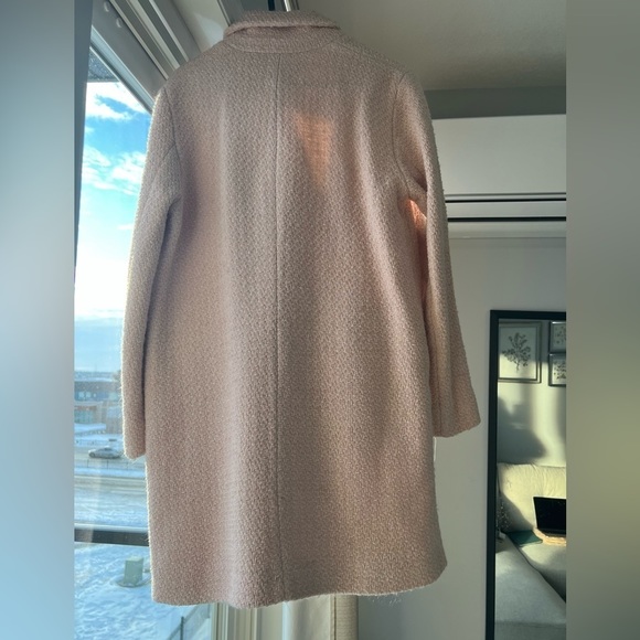 ZARA Women textured coat, spring, winter, fall, extra Small, light pink - Picture 4 of 10